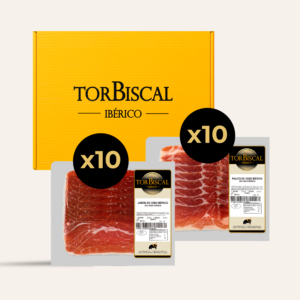 Lote surtido 20 sobres de Jamón y Paleta Ibéricos Cebo (50% Raza Ibérica)