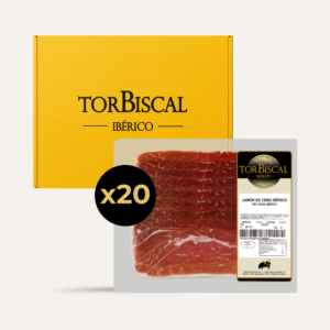 Loncheado tradicional Jamón de Cebo Ibérico 50% Raza ibérica. Sobre 100g (20 sobres).